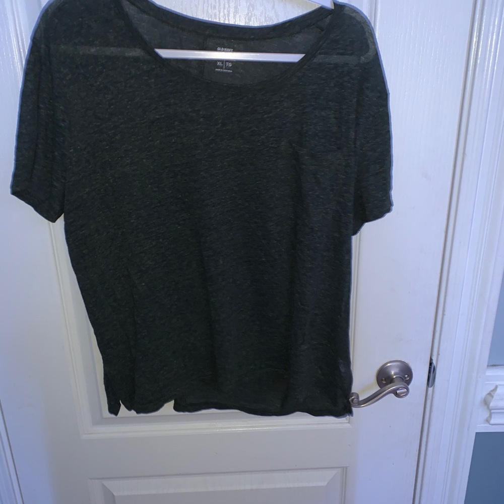 Grey V-Neck Top